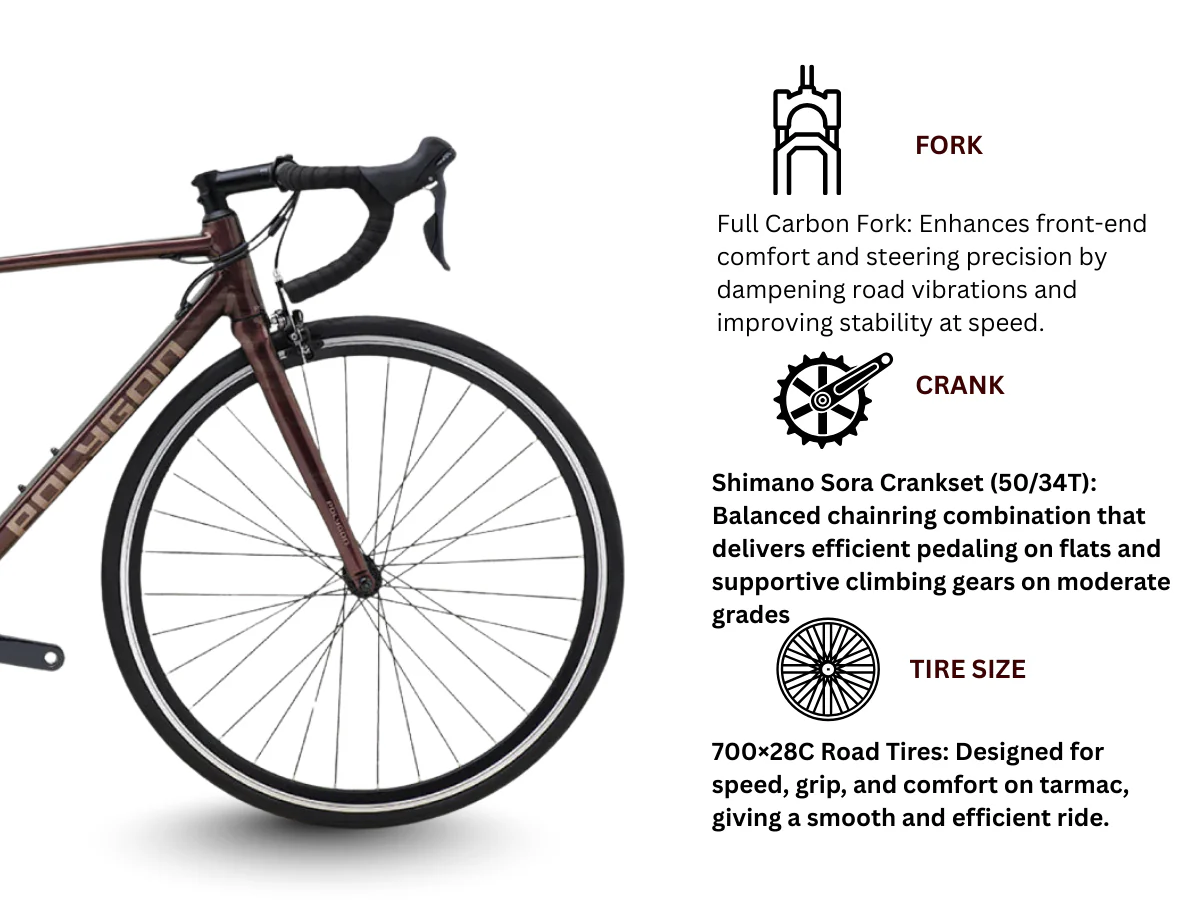 Polygon Brand Bicycle Strattos S3 2026-XL(55)-Brown - Image 3