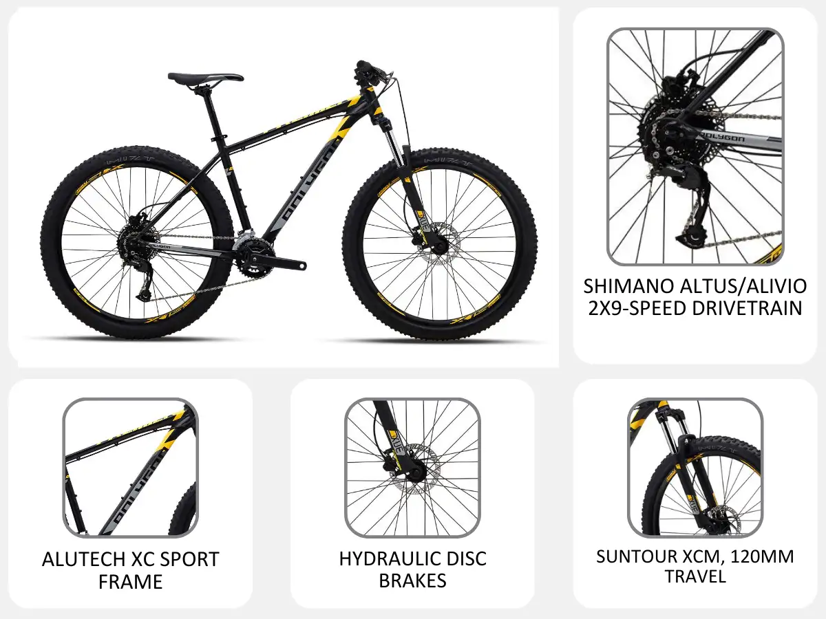 Polygon Brand Bicycle Premier 5 27.5-M(18)-Black-My22 - Image 2