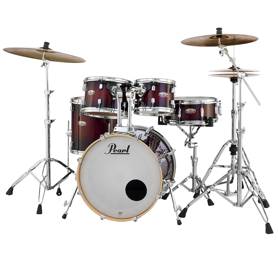 Pearl, Drum Set, DMP, 5 Pcs, Hybrid Shell Pack -Gloss Deep Red Burst DMP925SP/C (261) - Image 1