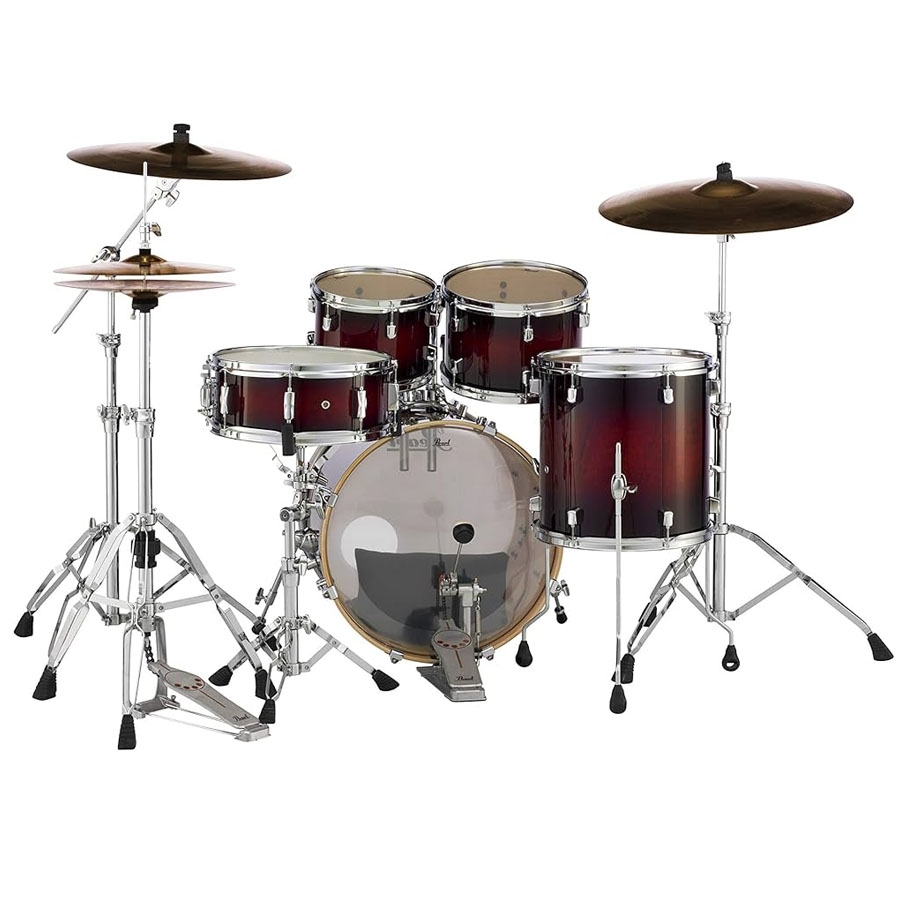 Pearl, Drum Set, DMP, 5 Pcs, Hybrid Shell Pack -Gloss Deep Red Burst DMP925SP/C (261) - Image 3