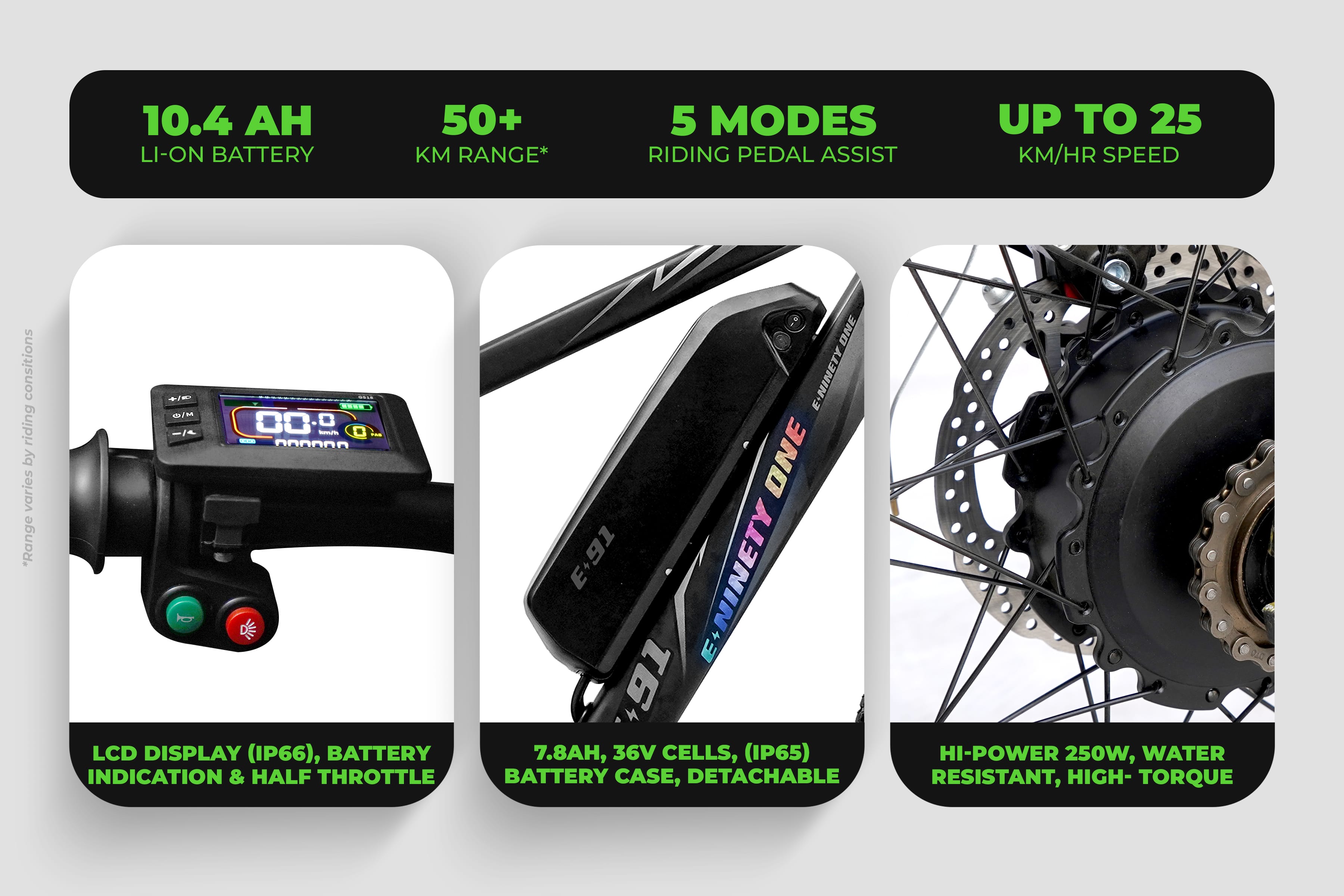 Ninety One Z1 27.5T New Edition (10.4 AH cells) - Black Cyan - Image 3