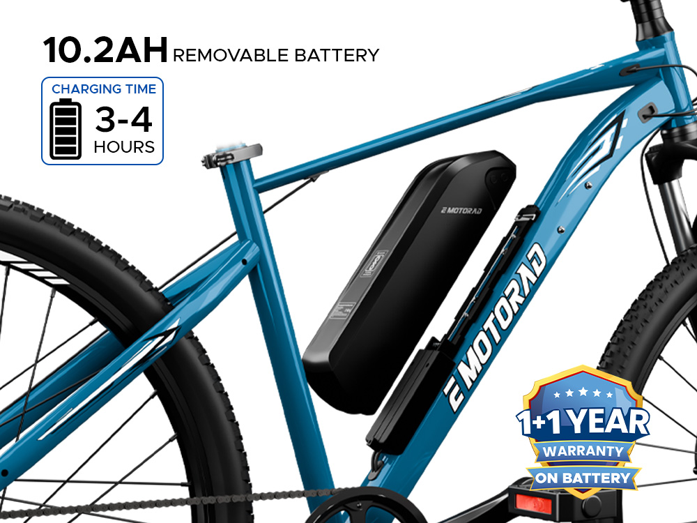 Emotorad X1  7.65AH Electric Cycle Arctic Blue - Image 5