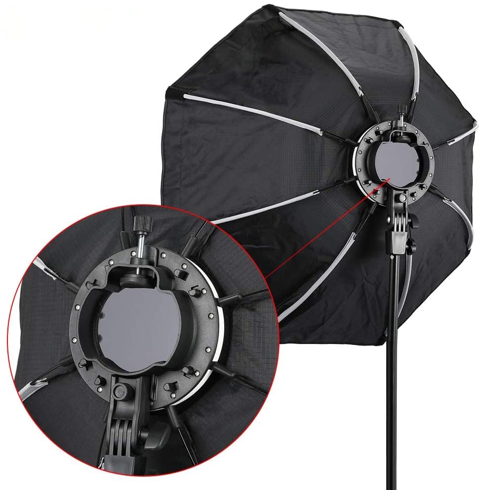Hiffin 65Cm V1 Flash Speedlite Softbox with 9 Fit Light Stand For Photo Studio - Image 4