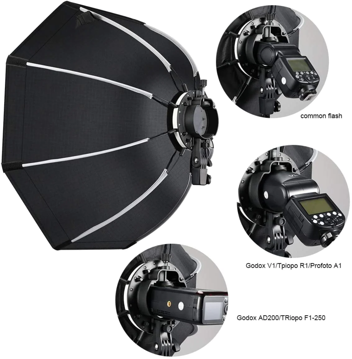 Hiffin 65Cm V1 Flash Speedlite Softbox with 9 Fit Light Stand For Photo Studio - Image 3