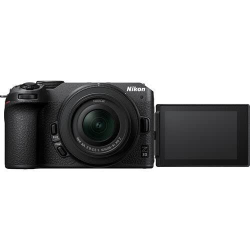 Nikon Z30 20MP Mirrorless Camera Kit with NIKKOR Z DX 16-50mm & 50-250mm VR Lenses, Bag & 64GB SD Card Black - Image 1
