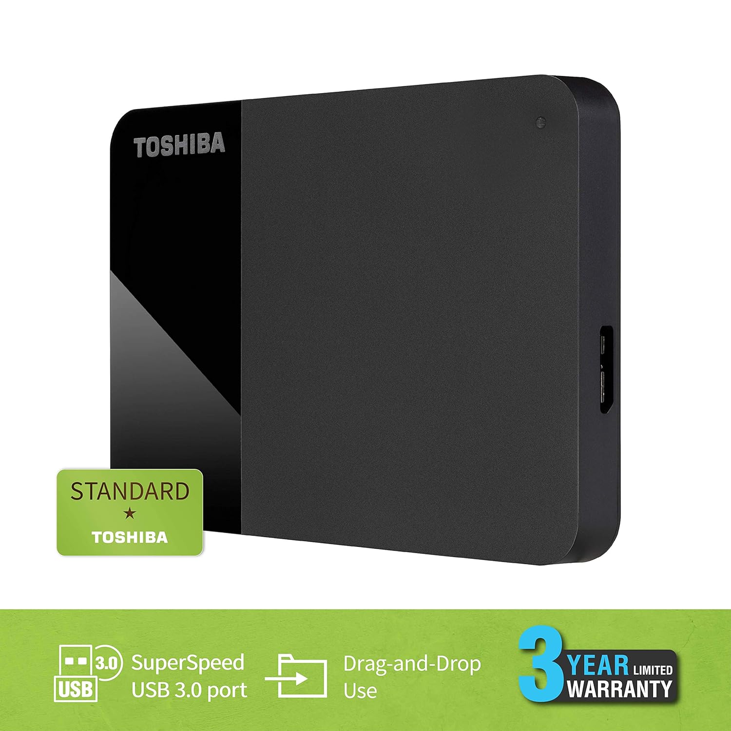 Toshiba Canvio Ready 1TB Portable External Hard Drive, USB 3.0 (USB 3.2 Gen1), Fast Data Transfer, Plug-and-Play, Black, 3-Year Warranty Toshiba Canvio Ready 1TB Portable External Hard Drive, USB 3.0 (USB 3.2 Gen1), Fast Data Transfer, Plug-and-Play, Black, 3-Year Warranty - Image 6