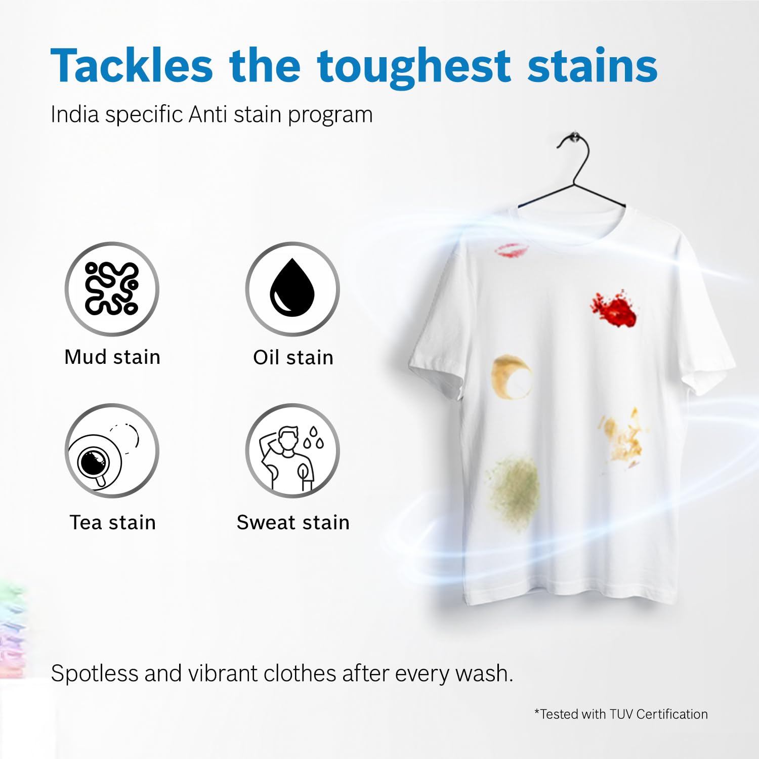 Bosch 10 KG 1200 RPM Fully Automatic Front Load Washing Machine with 5 Star Rating, Built-in Heater and Steam Care, WGA252-Dark Lake-WGA252ZSIN - Image 5