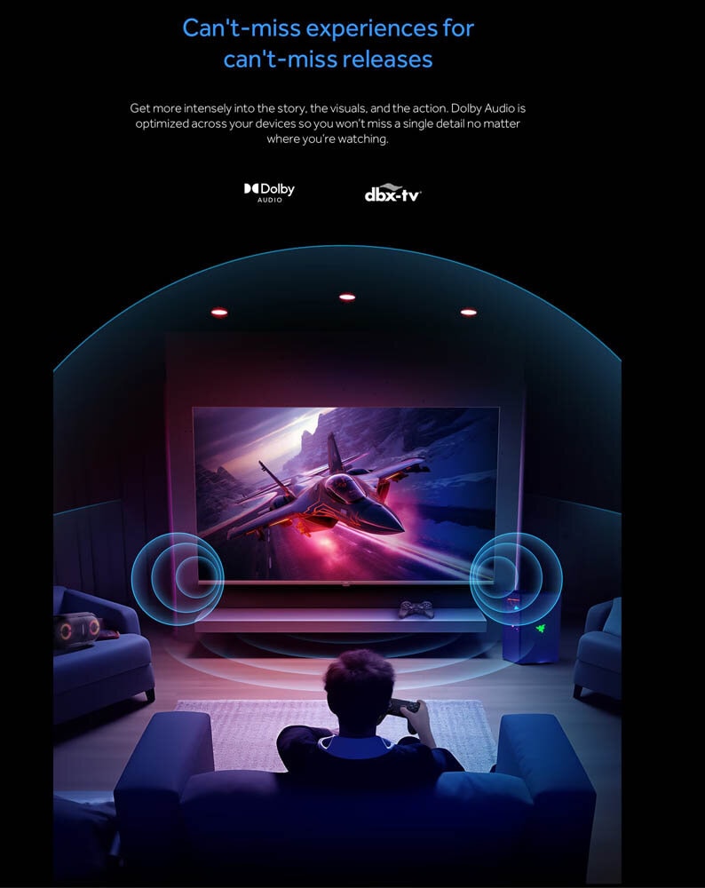 Haier S80 Series QLED Google TV with Dolby Vision Atmos and Hands Free Voice Control, Silver, H-S80FUX-H43S80FUX - Image 10