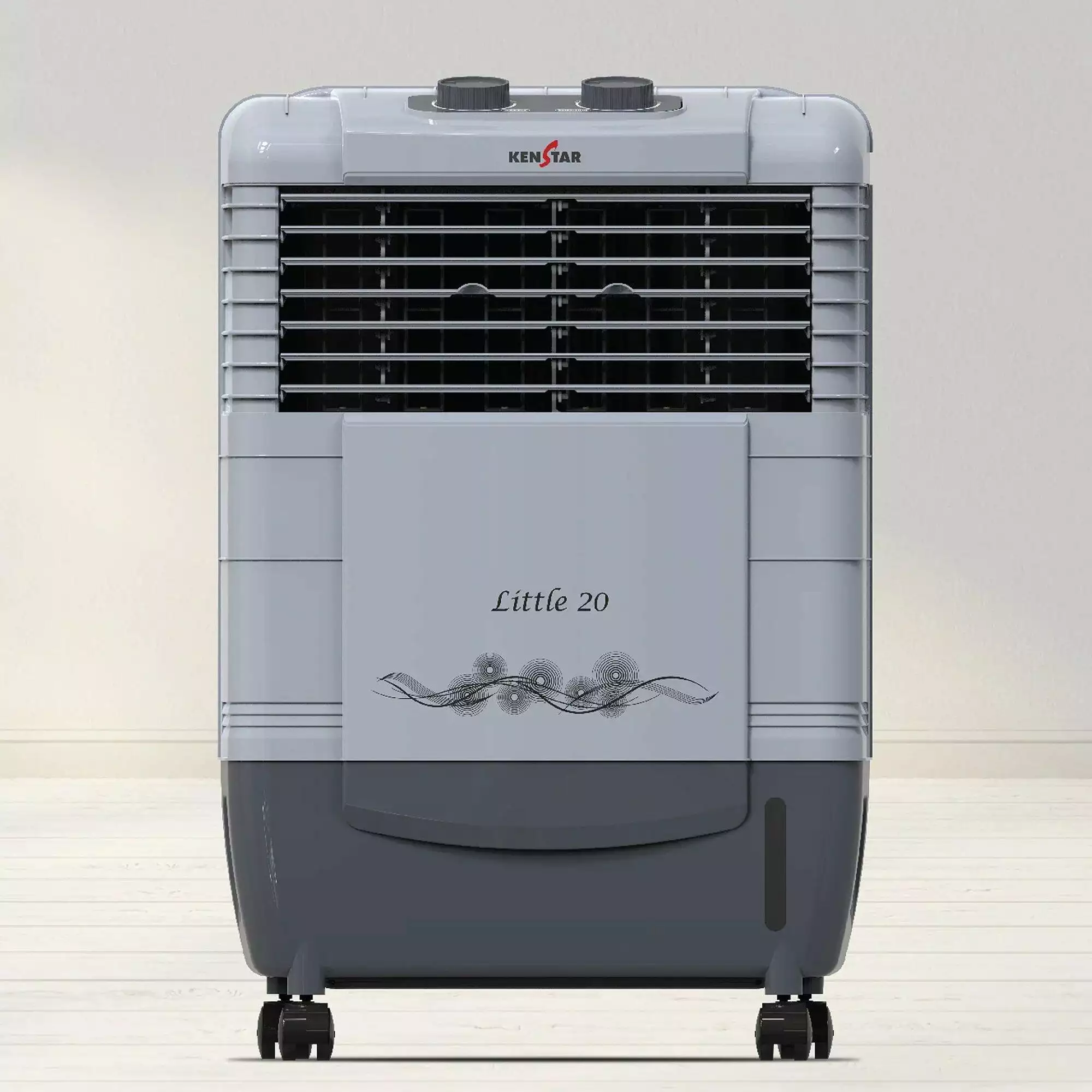 Kenstar Personal Desert Cooler with Honeycomb Cooling Pads, Collapsible Louvres, Powerful Blower and Double Ball Bearing Motor, Grey, Little-20 L - Image 2