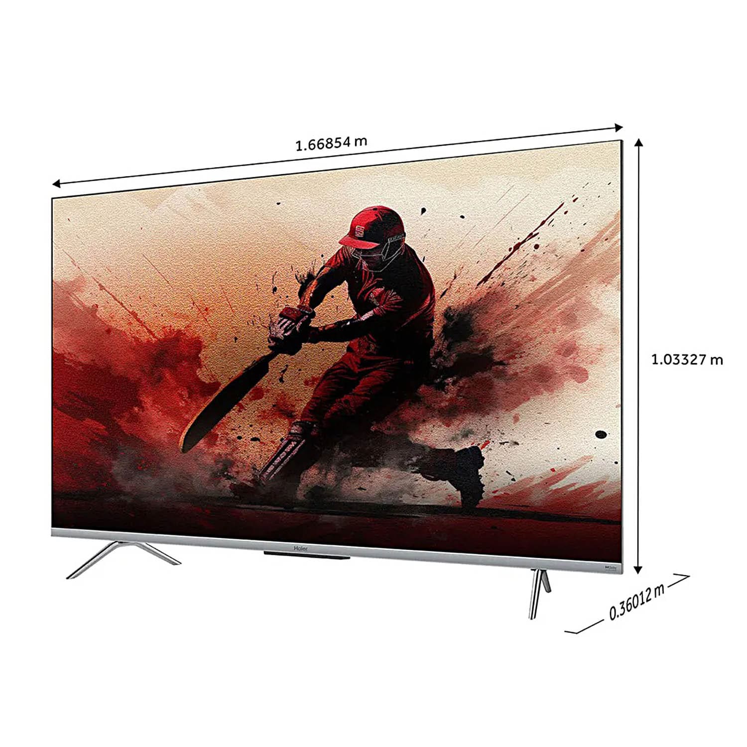 Haier 4k Smart Google Tv with Hands Free Voice Control, Dolby Atmos and Metal Bezeless Design, Black, P7GT-P-75P7GT - Image 4