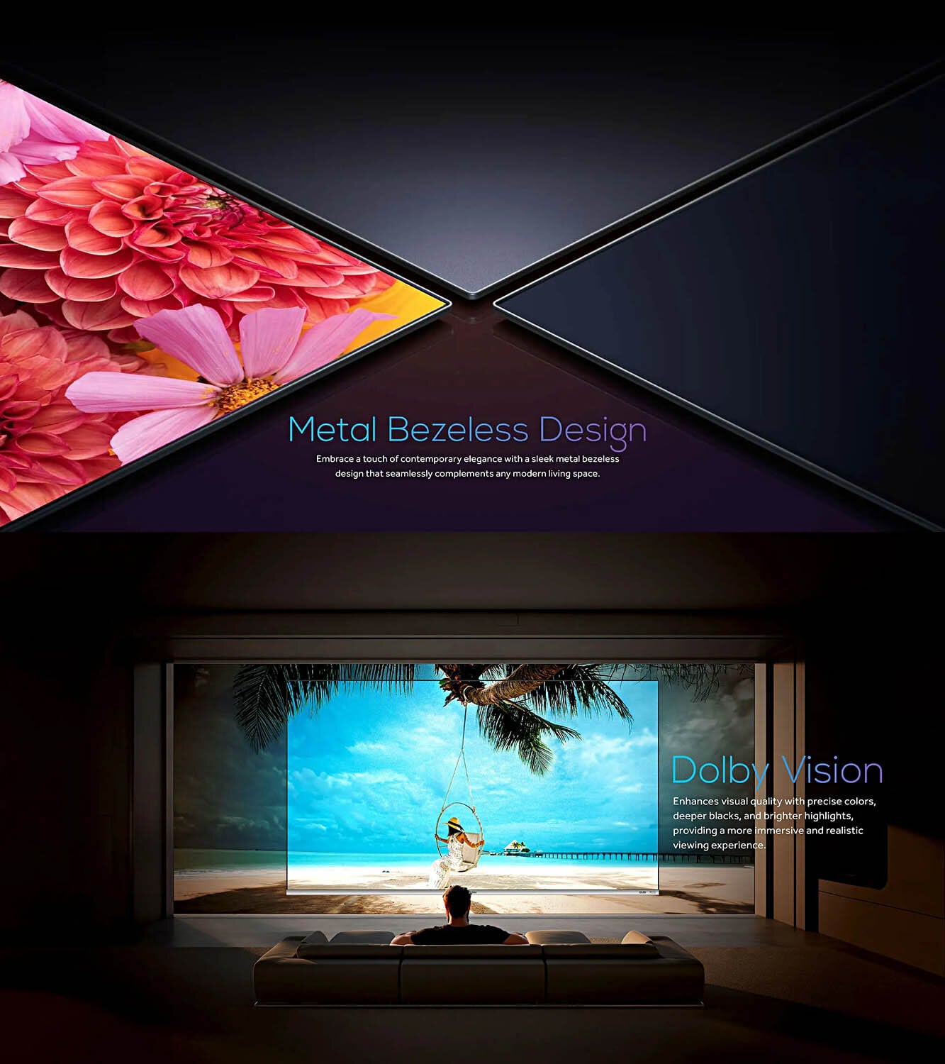 Haier 4k Smart Google Tv with Hands Free Voice Control, Dolby Atmos and Metal Bezeless Design, Black, P7GT-P-75P7GT - Image 11