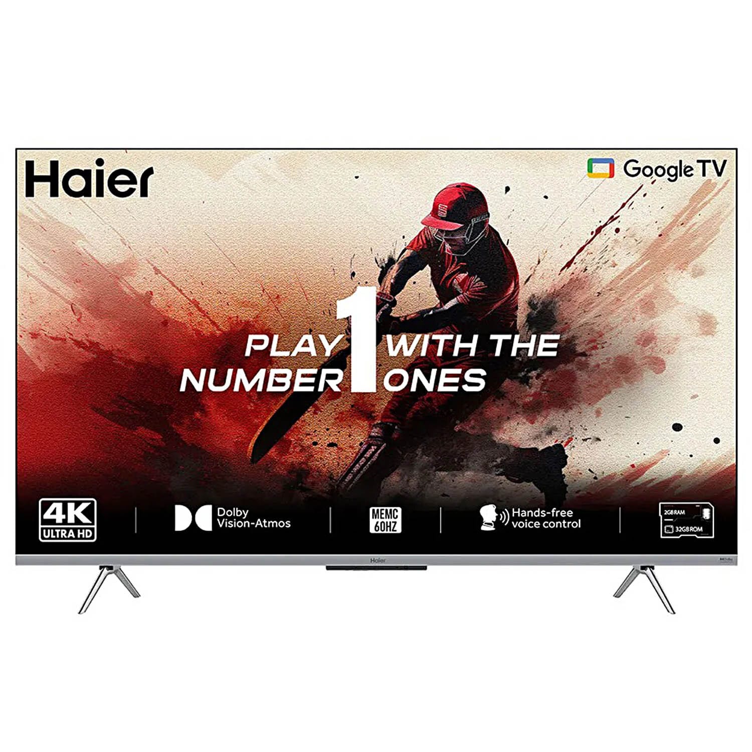 Haier 4k Smart Google Tv with Hands Free Voice Control, Dolby Atmos and Metal Bezeless Design, Black, P7GT-P-75P7GT - Image 1