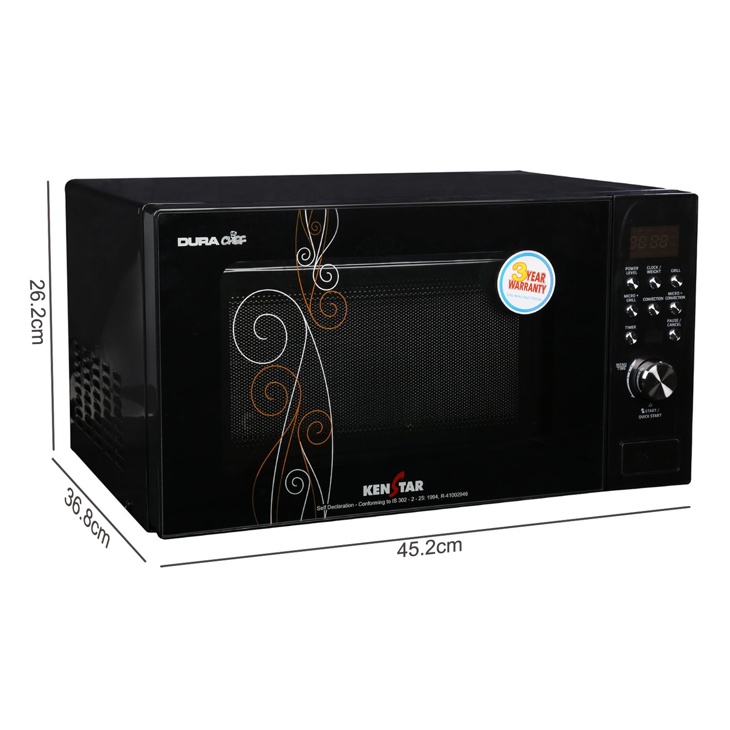 Kenstar Free-standing Convection Microwave oven KJ20CBG101-MGZ.20LBLKCONV - Image 8