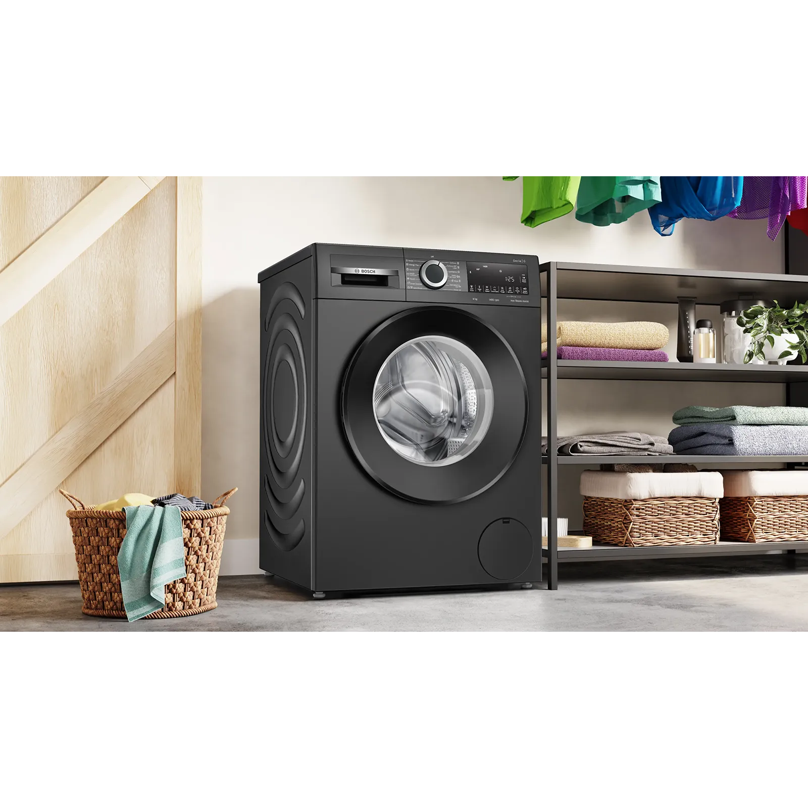 Bosch 9 KG 1400 RPM Fully Automatic Front Load Washing Machine with 5 Star Rating, Built-in Heater and Steam Care, WGA244-Dark Lake-WGA244ZPIN - Image 2