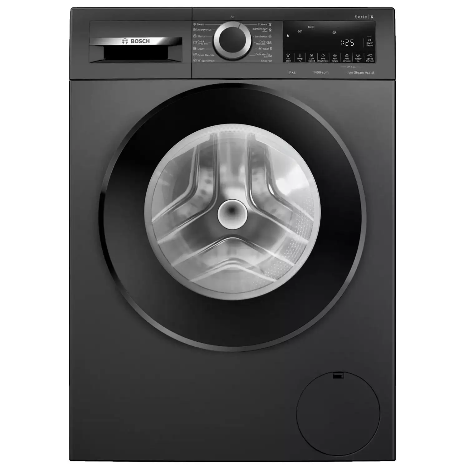 Bosch 9 KG 1400 RPM Fully Automatic Front Load Washing Machine with 5 Star Rating, Built-in Heater and Steam Care, WGA244-Dark Lake-WGA244ZPIN - Image 1