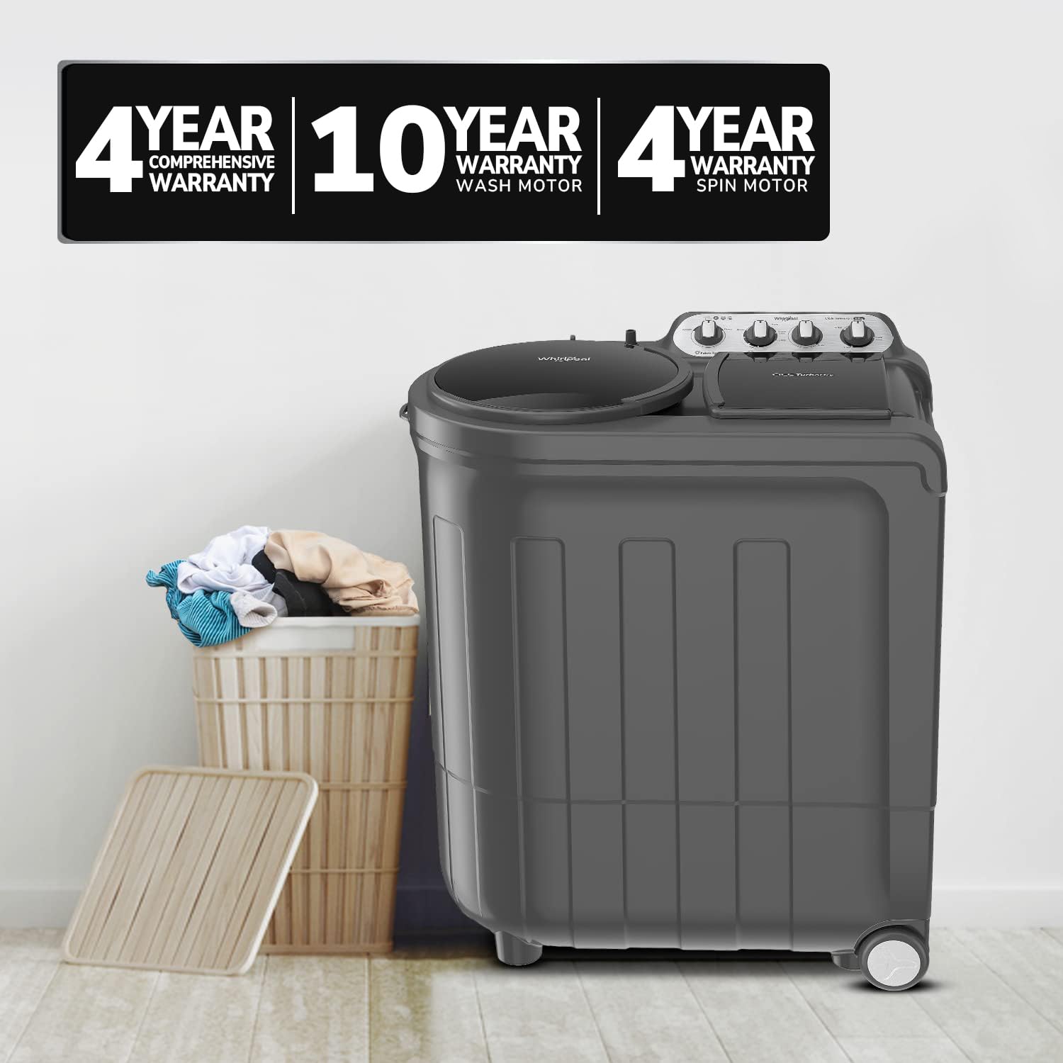 Whirlpool 8.5KG 5 Star Semi-Automatic Washing Machine with Turbo Lint Filter and Faster Drying, Ace Turbo Dry Xtraa-ACE 8.5 TRB DRY XTRAA WINE DZL (10YR) - Image 16