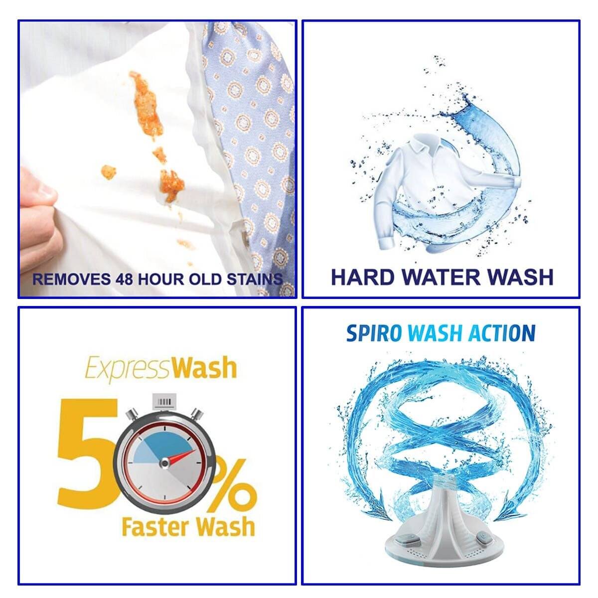 Whirlpool 5 Star Fully Automatic Top Load Washing Machine with In Built Heater, Zero Pressure Fill Technology and Hard Water Wash, Grey, STAINWASH PRO H-7.5 KG - Image 8