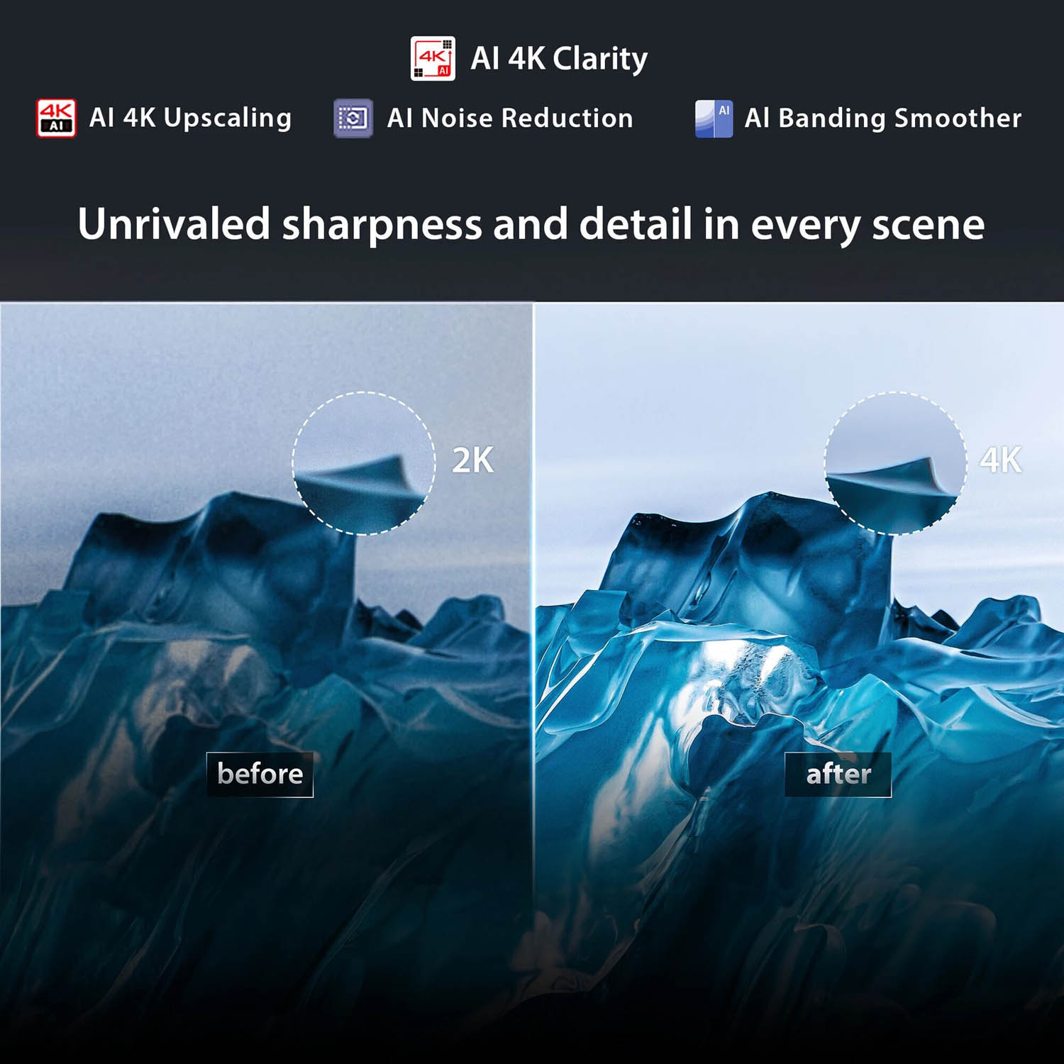 TOSHIBA 4K Ultra HD Google TV With Bezel Less Design, REGZA ZR Engine, AI 4K Up-scaling, Wi-Fi and 30 Watt Dolby Atmos Speaker, Silver, E350RP-50E350RP - Image 4