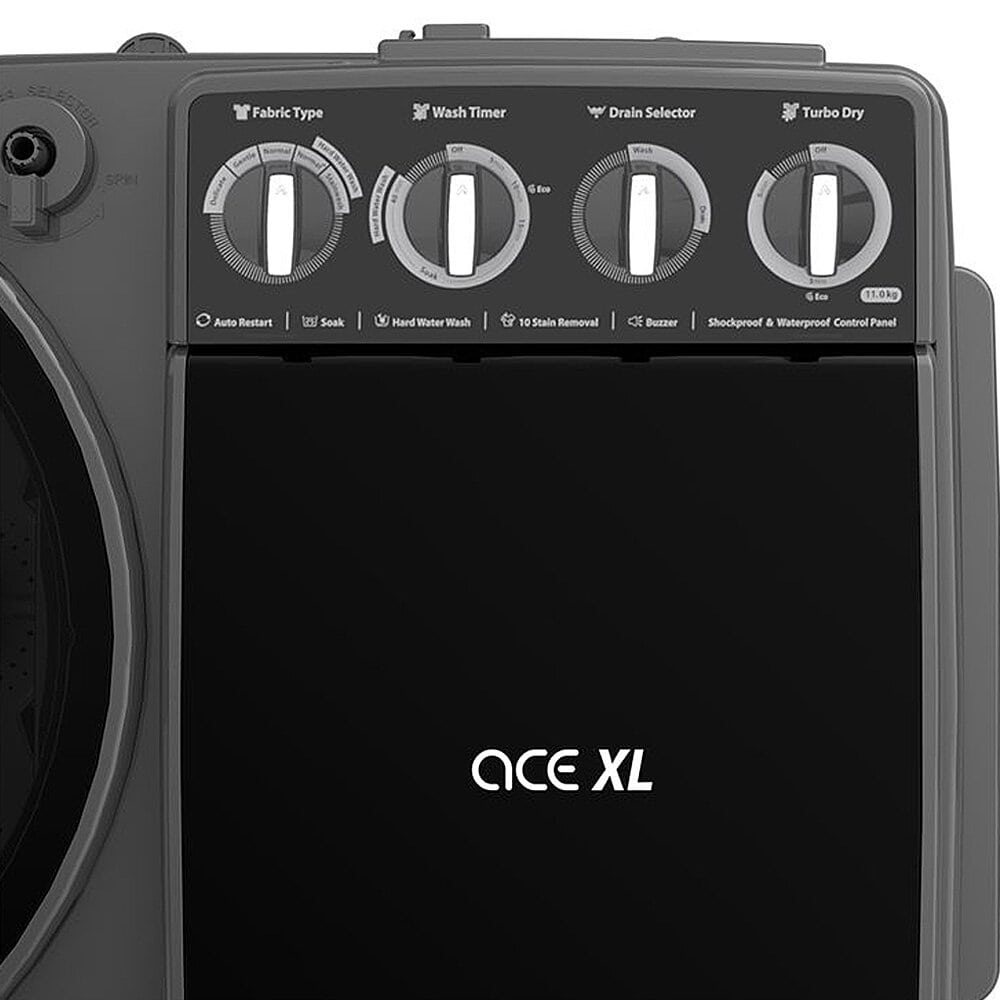 Whirlpool 5 Star Semi-Automatic Top Loading Washing Machine with Dynamix Detergent Dispenser, Turbo Lint Filter, Graphite Grey, Ace XL-ACE XL 11 GRAPHITE GREY (10YR) - Image 6