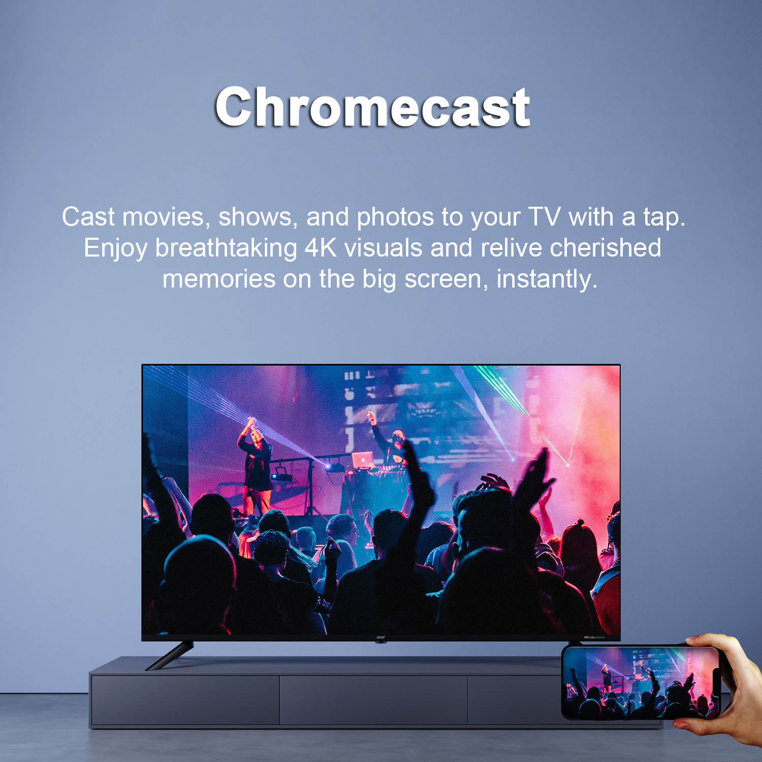 Acer 4K Ultra HD Google TV with Frame-less Design, Super Brightness, HDR10+, Dolby Atmos and Eye Care protect, Black, AR-GT2851UDFL-AR55GT2851UDFL - Image 17