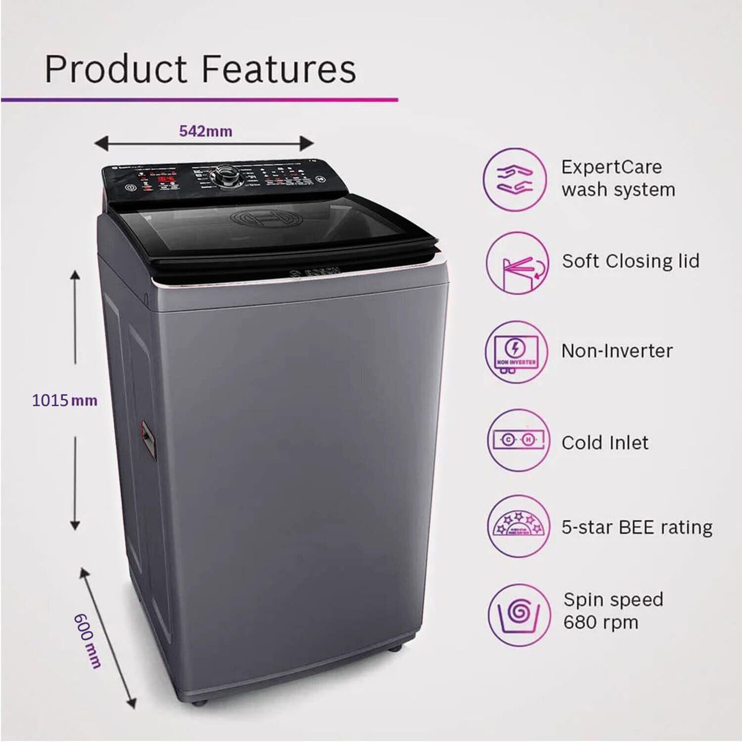 Bosch Top Load Washing machine WOE751D0IN - Image 7