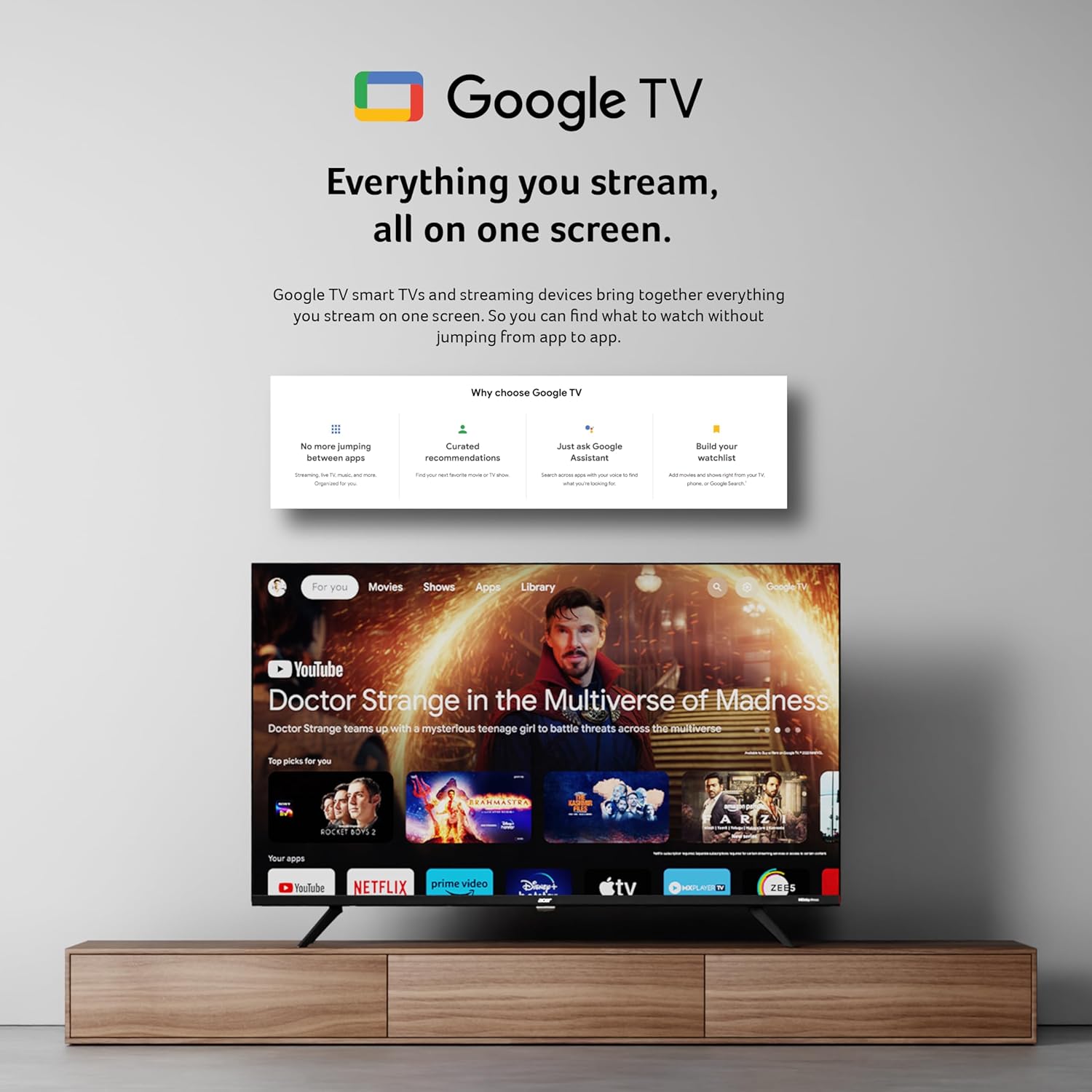 Acer 4k Smart Google Tv with Frame-less Design, Dolby Atmos and Smart Remote, Black, UDGGR2851AD-AR43UDGGR2851AD - Image 11