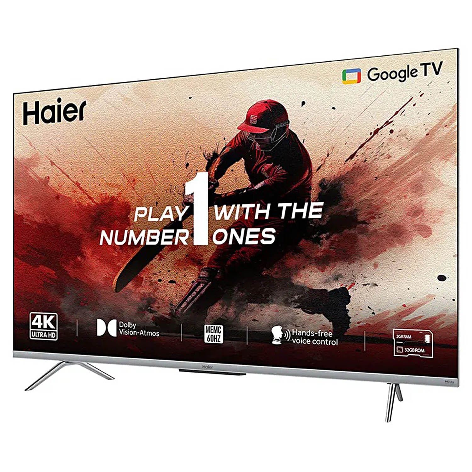 Haier 4k Smart Google Tv with Hands Free Voice Control, Dolby Atmos and Metal Bezeless Design, Black, P7GT-P-55P7GT-P - Image 3