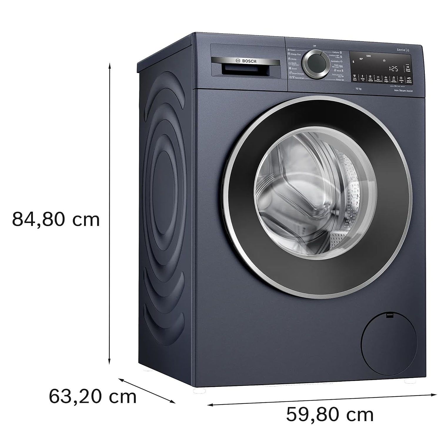 Bosch 10 KG 1200 RPM Fully Automatic Front Load Washing Machine with 5 Star Rating, Built-in Heater and Steam Care, WGA252-Silver-WGA252ZPIN - Image 4