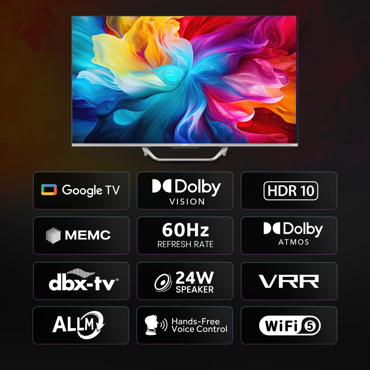Haier QLED Google TV with Dolby Vision Atmos and Hands Free Voice Control, Grey, S800QT-65S800QT - Image 13