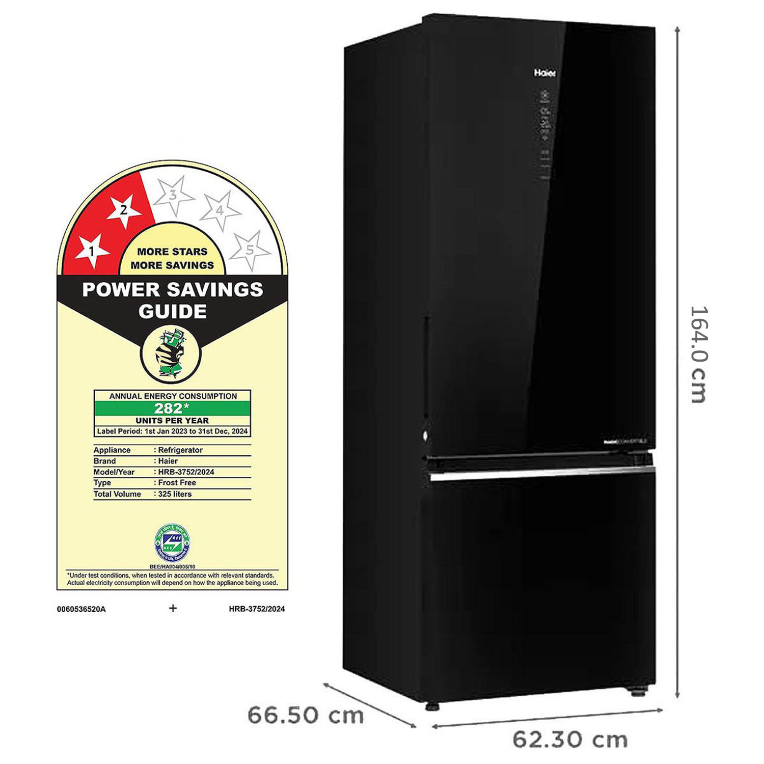 Haier Bottom Freezer Refrigerator HRB-3752PKG-P - Image 12