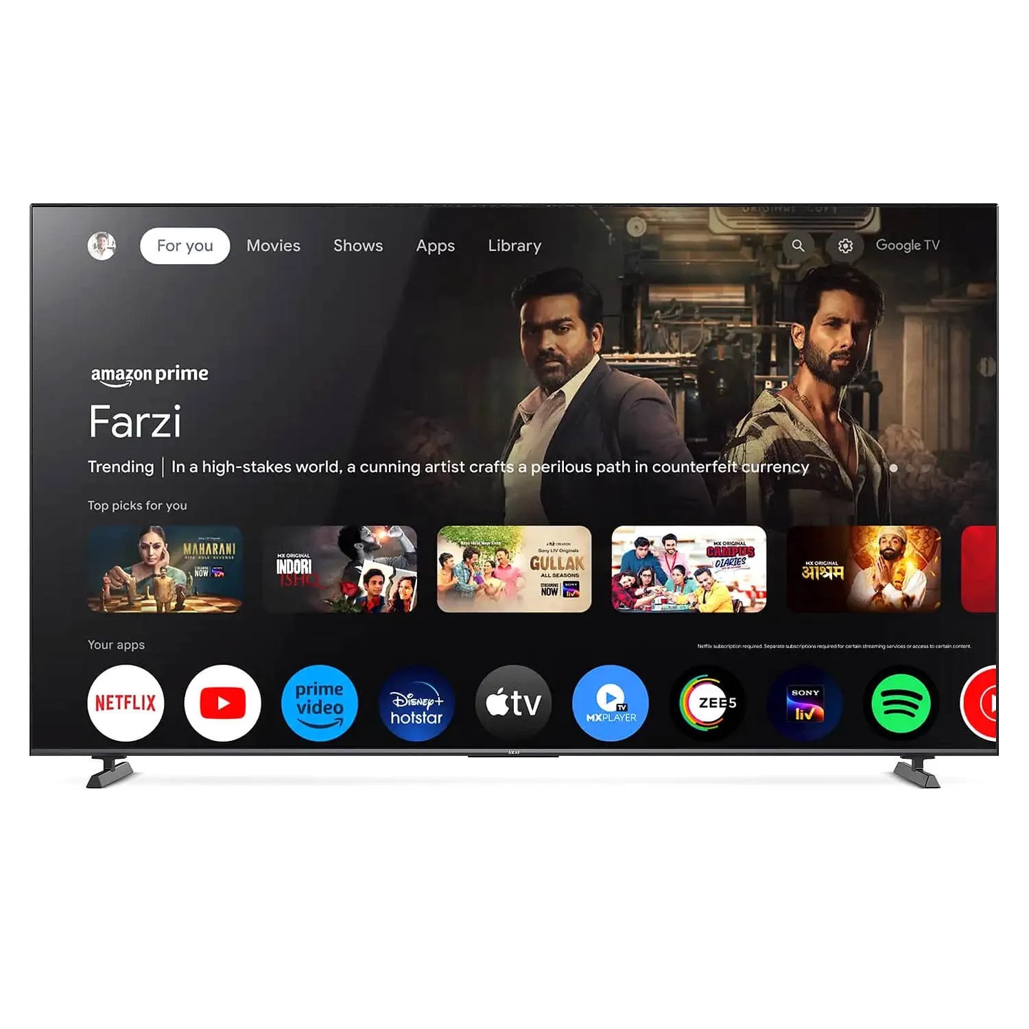 Akai Q-LED Google TV with Atmos Sound, 60Hz Refresh Rate, HDR 10, Bezelless Design Display, Black, AL-GQU-SFWS-AKAI 100" UHD SMART QLED GTV - Image 12