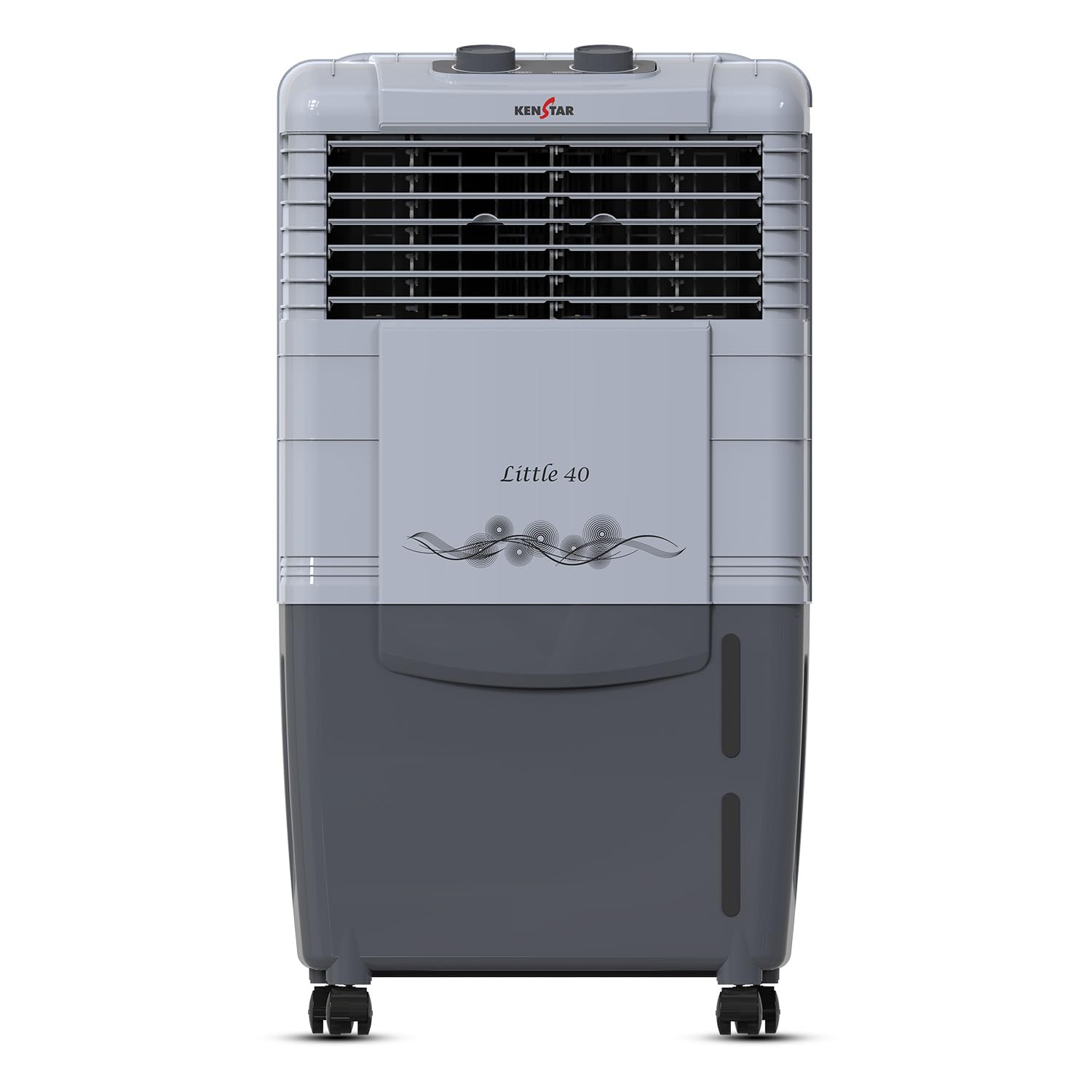 Kenstar Personal Desert Cooler with Honeycomb Cooling Pads, Collapsible Louvres, Powerful Blower and Double Ball Bearing Motor, Grey, Little-40 L - Image 1