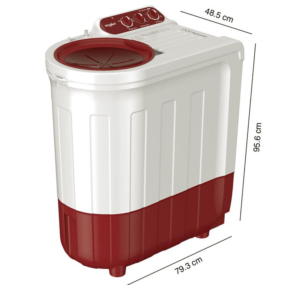 Whirlpool 7KG Semi Automatic Washing Machine, ACE 7.0 SUPER SOAK-ACE 7 SUPREME (CORAL RED) (5YR) - Image 2