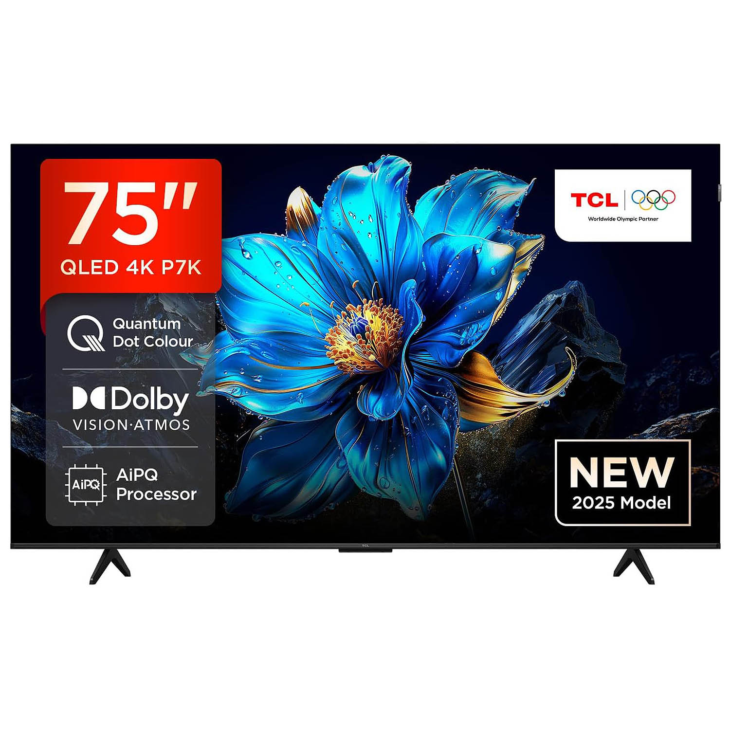 TCL QLED Google tv with Google Assistant, Dolby Atmos, Black, P7K-UK Series-75P755PRO - Image 1