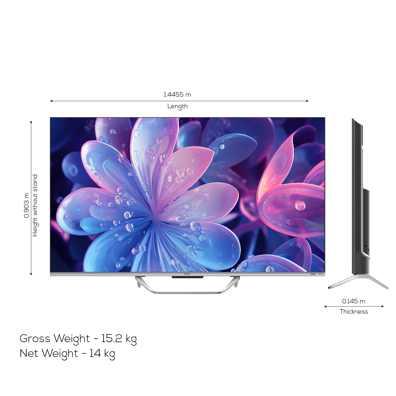 Haier QLED Google TV with Dolby Vision Atmos and Hands Free Voice Control, Grey, S800QT-55S800QT - Image 2