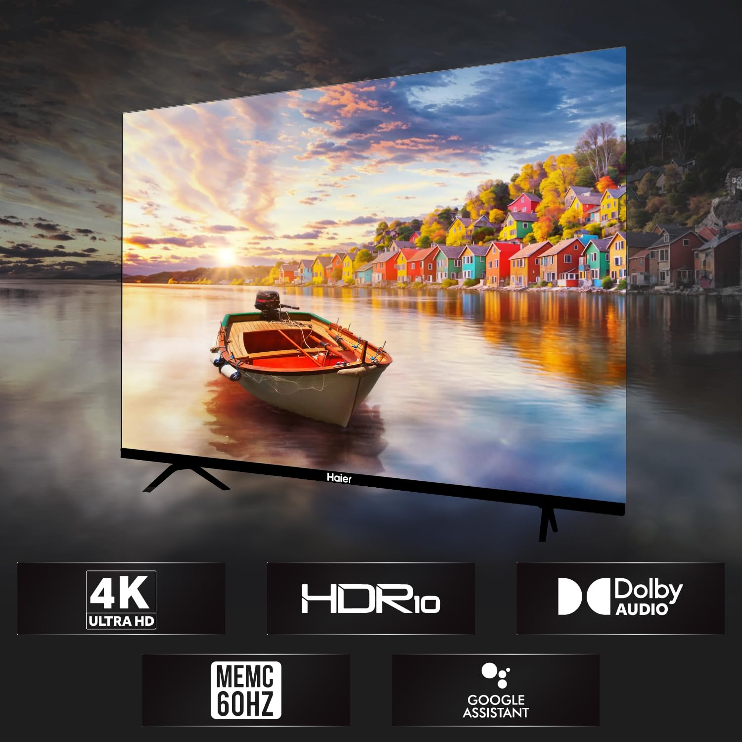 Haier 4k Smart Google Tv with Hands Free Voice Control, Dolby Atmos and Metal Bezeless Design, Black, P7GT-P-43P7GT-P - Image 7