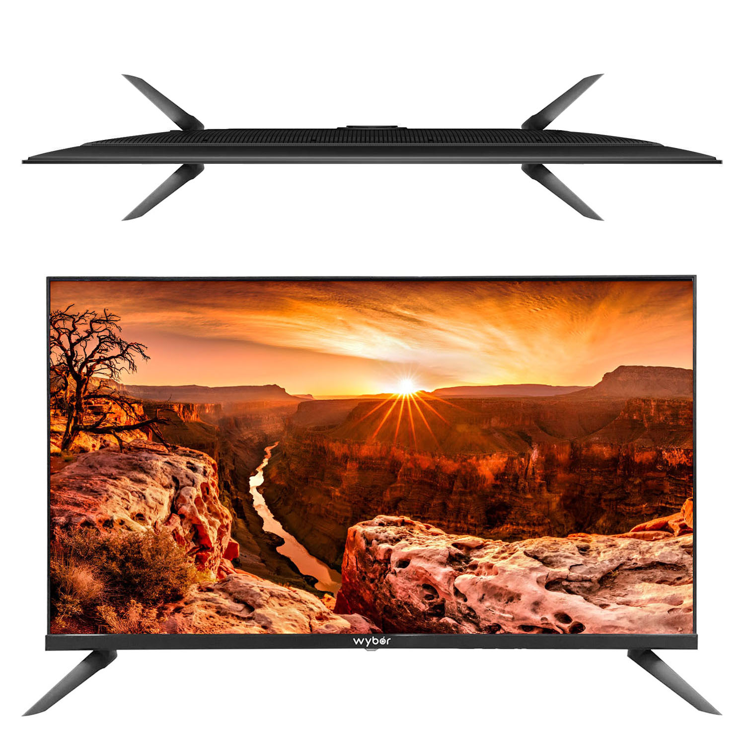 Wybor Frameless Design Full HD Smart Android TV with Voice Command Remote, Black, Macho 512-43WFS-C9.MACHOPRO - Image 3