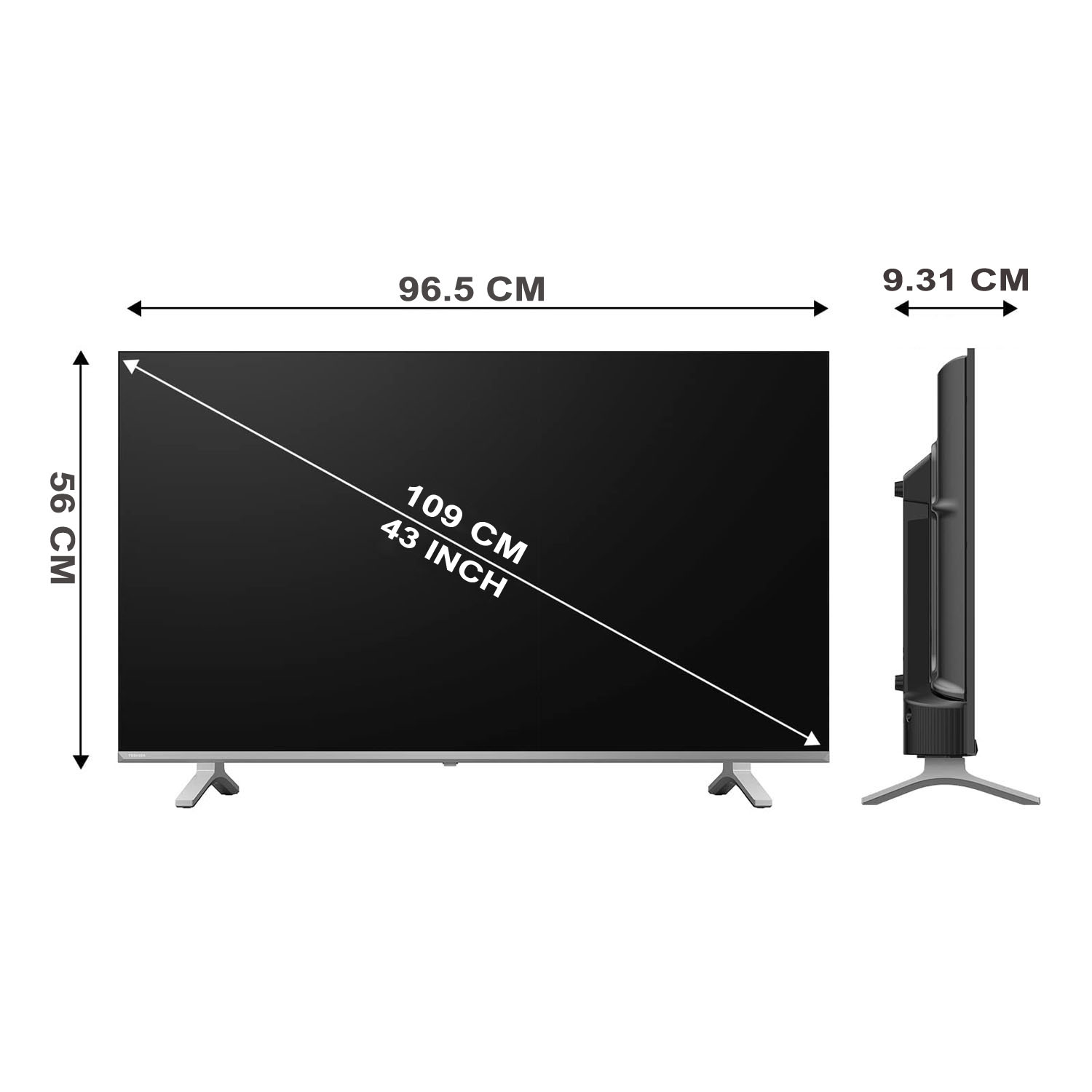 Wybor Frameless Design Full HD Smart Android TV with Voice Command Remote, Black, Macho 512-43WFS-C9.MACHOPRO - Image 5