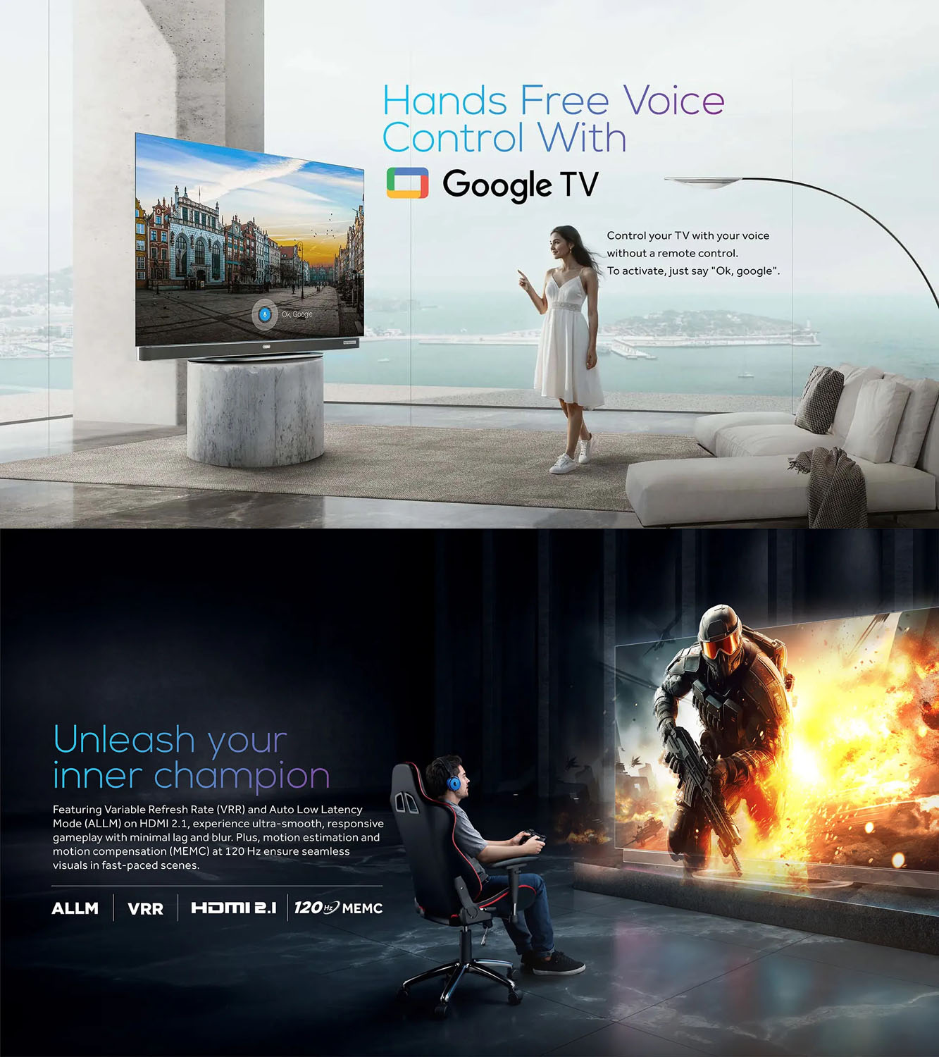 Haier OLED TV with Dolby Vision and Harman Kardon Speakers with Hands Free Operation, Grey, C11-55C11 - Image 14