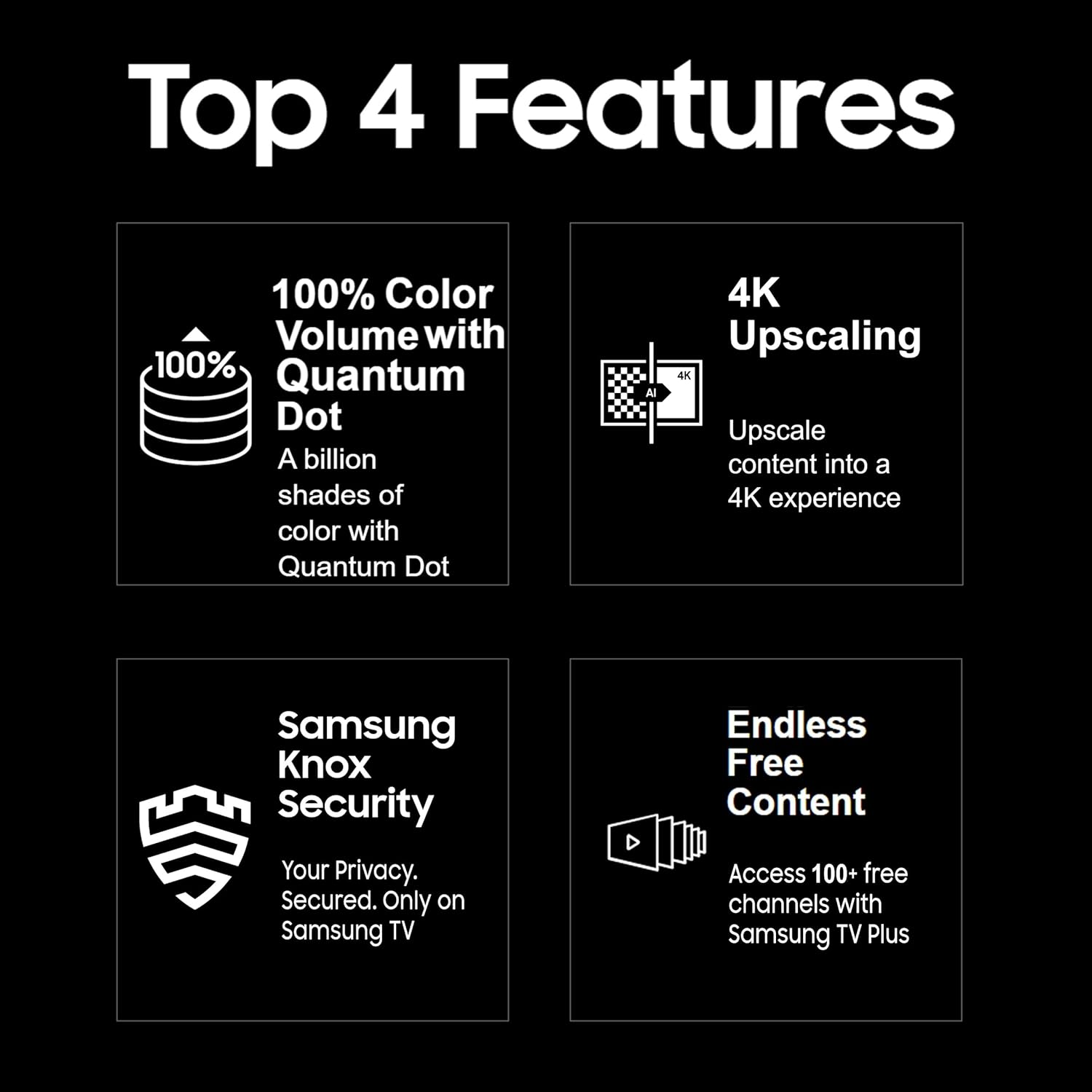 Samsung QLED Tizen TV with 100% Color Volume with Quantum Dot, Q4 AI Processor, Built-in Alexa and Motion Xcelarator, Black, Q7FA-QA55Q7FAAULXL - Image 4