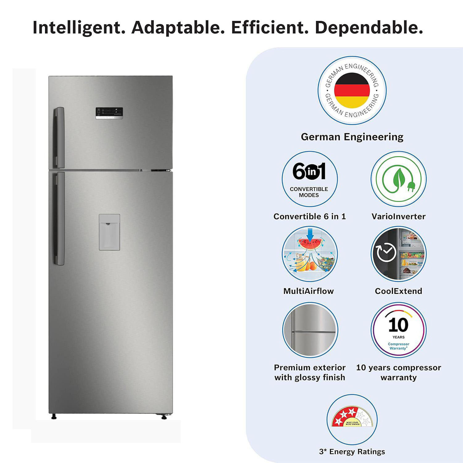 Bosch Double Door Refrigerator CTC35S02DI - Image 5