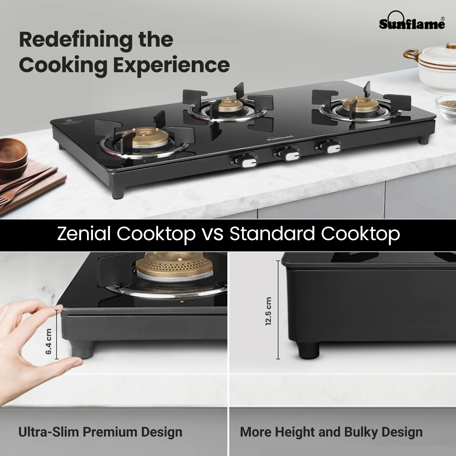 Sunflame Free-standing Cooktop GT GENIAL 3B Sunflame Free-standing Cooktop GT GENIAL 3B - Image 7