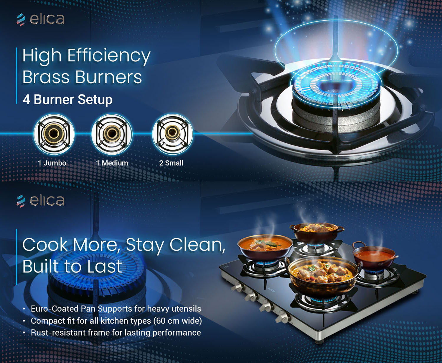 Elica Free-standing Cooktop 594 CT Vetro 1J DT Series - Image 7