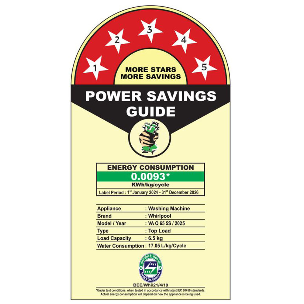 Whirlpool 6.5 KG Fully Automatic Machine with Smart Sensors and Smart Lint Filter, Rosewood Wine, WHITEMAGIC CLASSIC - Image 9