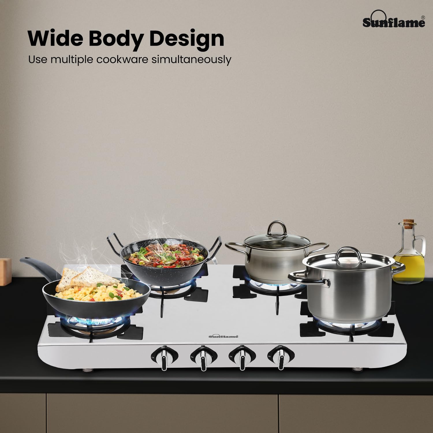 Sunflame Free-standing Cooktop SSH2MM Sunflame - Image 7