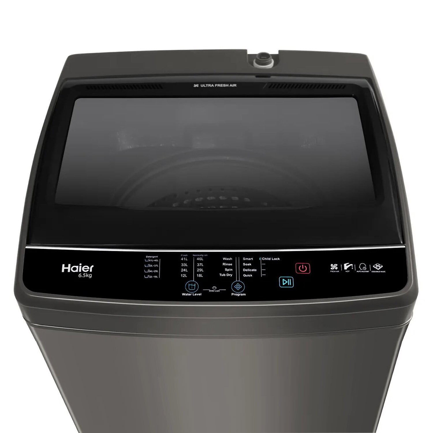 Haier 6.5 KG Fully Automatic Top Load Machine with Oceanus Wave Drum, 15 Minutes Quick Wash and 5 Star Rating, Brown Grey, HWM65-306ES5 Haier 6.5 KG Fully Automatic Top Load Machine with Oceanus Wave Drum, 15 Minutes Quick Wash and 5 Star Rating, Brown Grey, HWM65-306ES5 - Image 2