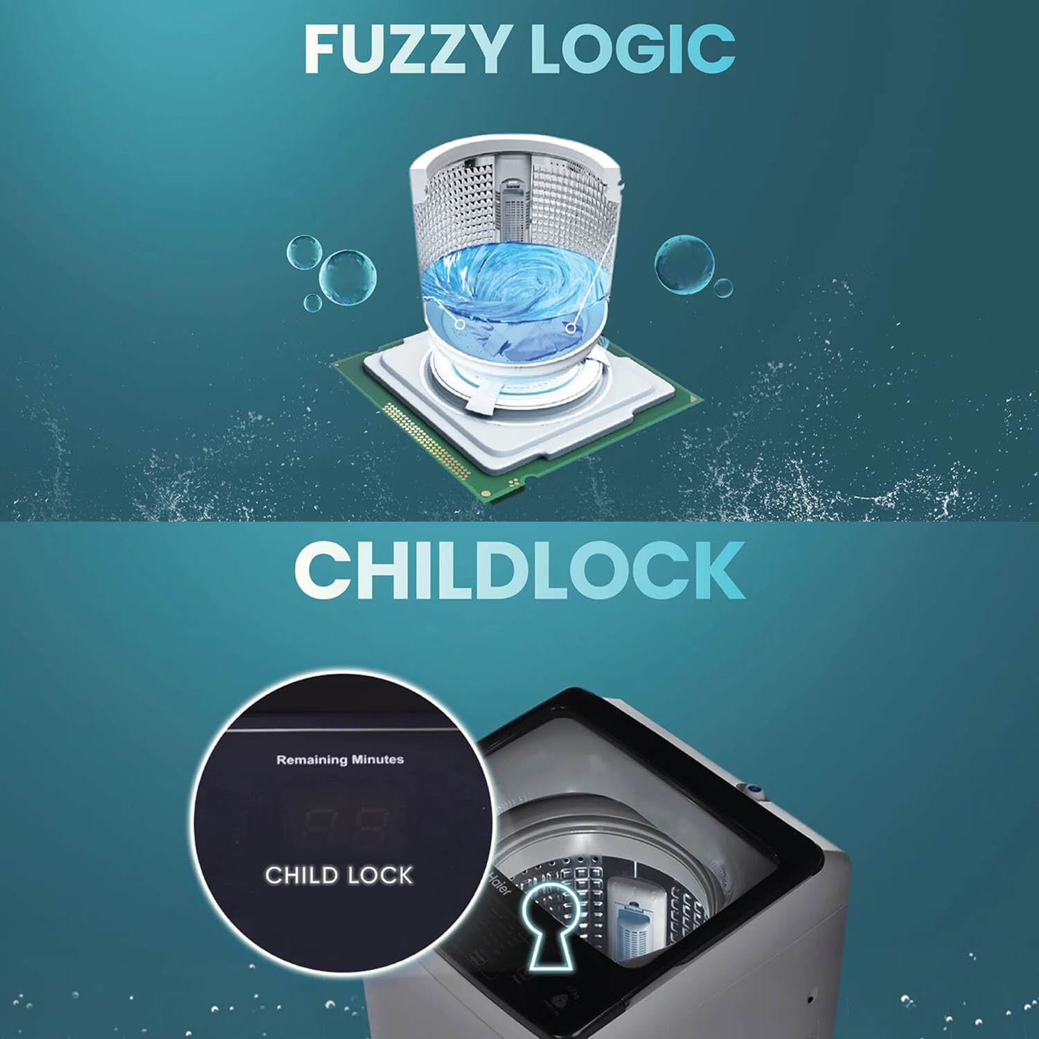 Haier 8 KG Fully Automatic Top Load Machine with Storm Pulsator, 3 Hot Water Modes, 15 Minutes Quick Wash and Built-In Heater, Silver, HWM80-H826S6 Haier 8 KG Fully Automatic Top Load Machine with Storm Pulsator, 3 Hot Water Modes, 15 Minutes Quick Wash and Built-In Heater, Silver, HWM80-H826S6 - Image 12