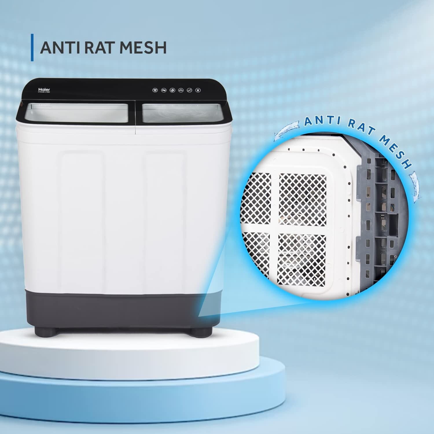 Haier 8.5 KG Semi Automatic Machine with Soft fall Close Door and Vortex Pulsator, Black, HTW85-178BK - Image 5