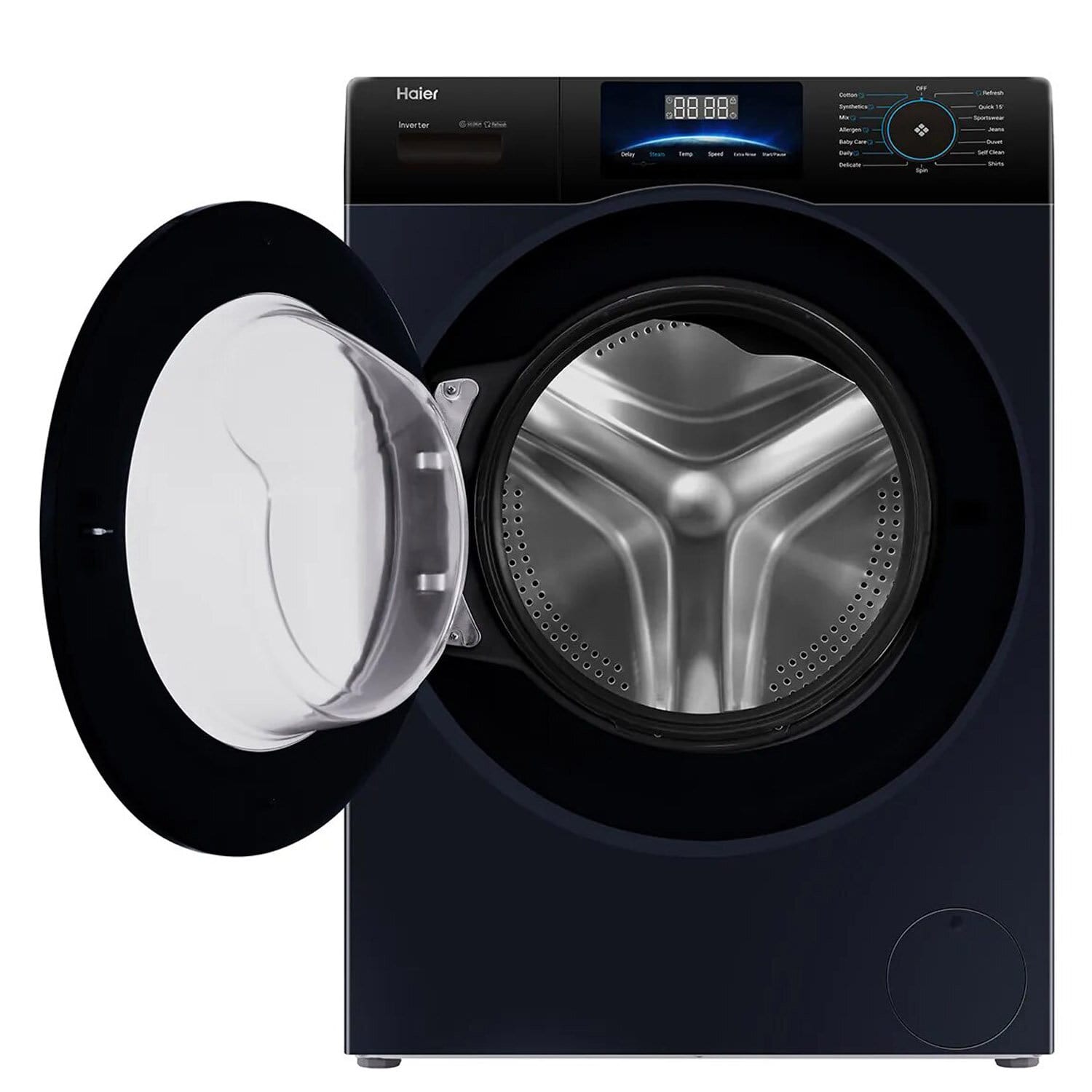 Haier 8 KG 1200 RPM Fully Automatic Frontload Machine with Inverter Motor, 525MM Super Drum and 12 Year Motor Warranty, Black, HW80-IM12929EBKF Haier 8 KG 1200 RPM Fully Automatic Frontload Machine with Inverter Motor, 525MM Super Drum and 12 Year Motor Warranty, Black, HW80-IM12929EBKF - Image 4