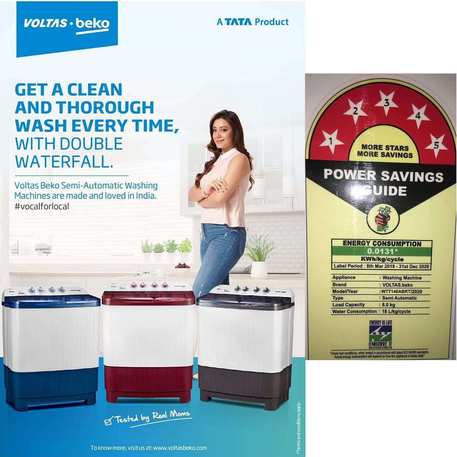 Voltas Beko 7 KG Semi Automatic Machine with 3 Wash Programes and Two Way Waterfall, Burgandy, WTT70DLIM Voltas Beko 7 KG Semi Automatic Machine with 3 Wash Programes and Two Way Waterfall, Burgandy, WTT70DLIM - Image 11